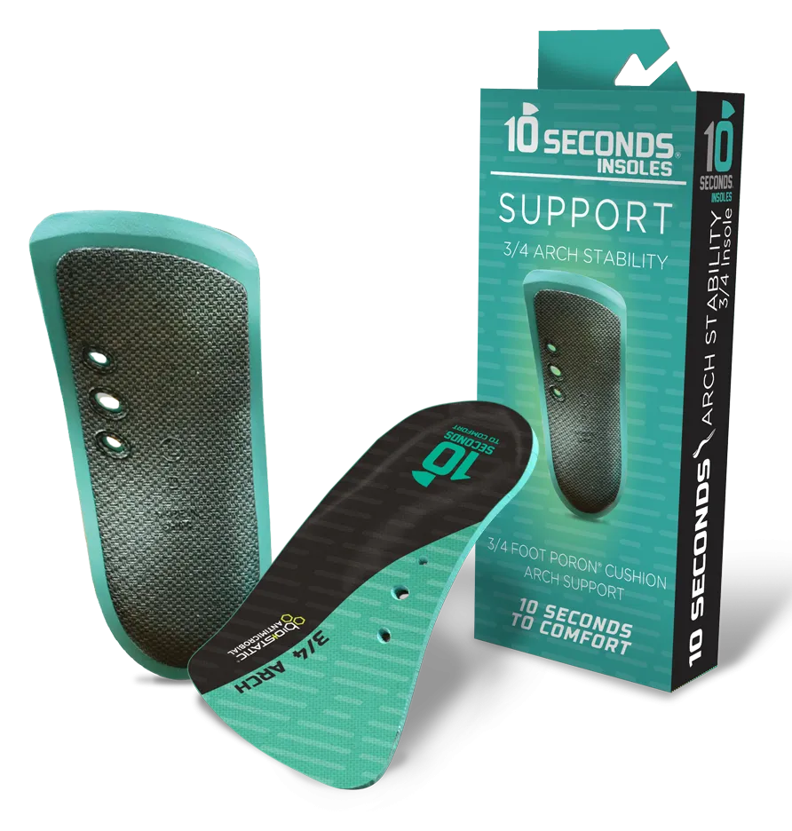 10 Seconds ® 3/4 Arch Stability [Plantar Relief] Insoles
