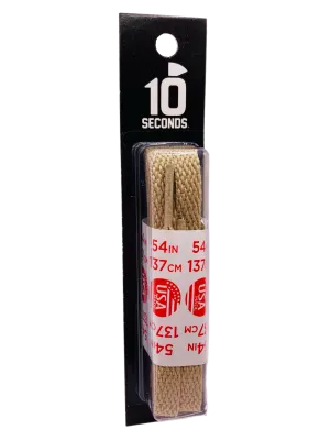 10 Seconds ® All-Pro ® Athletic Flat Laces | Tan/Sand [Blister Pack]