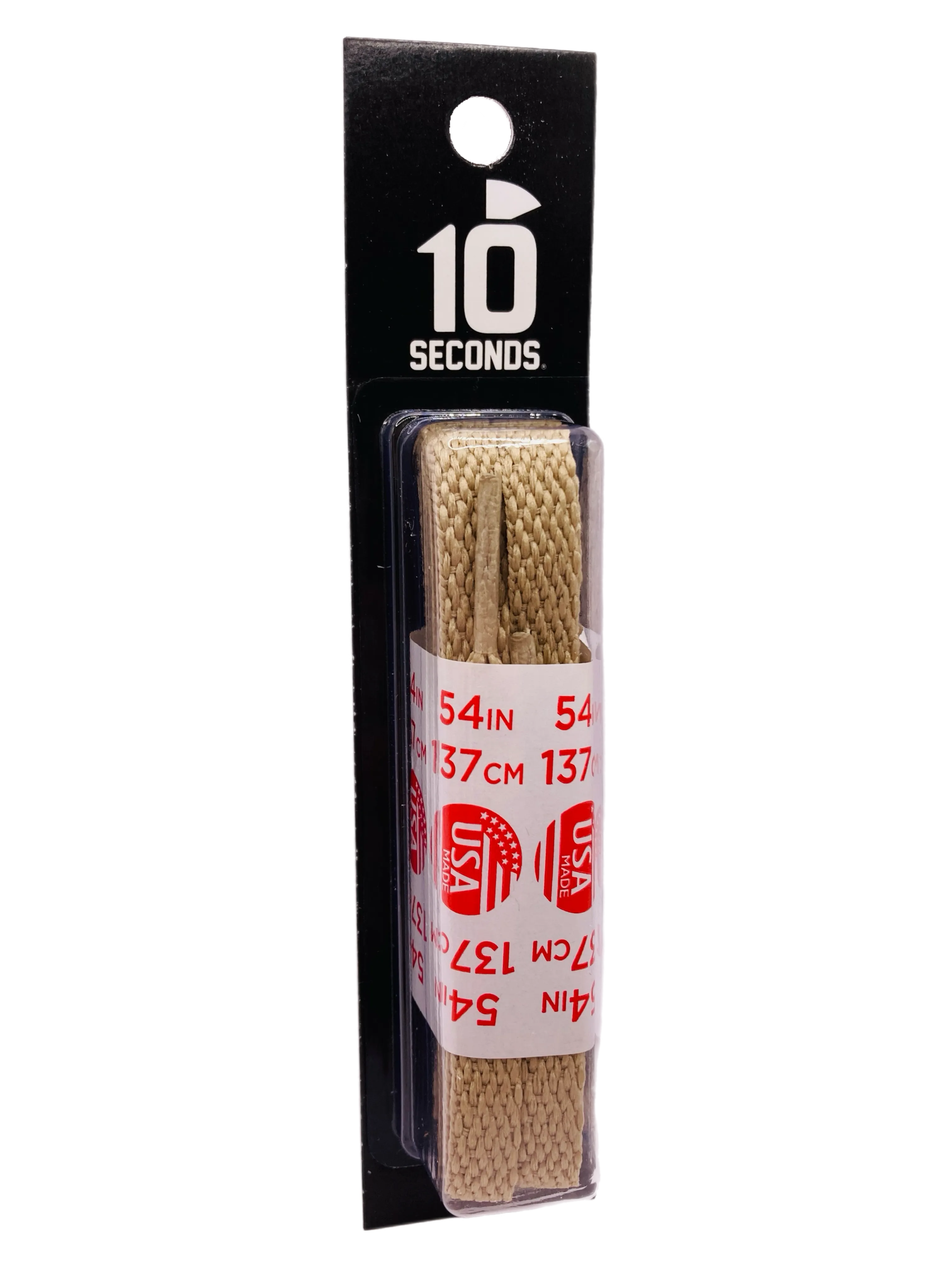 10 Seconds ® All-Pro ® Athletic Flat Laces | Tan/Sand [Blister Pack]