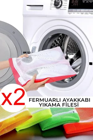 2 Zippered Shoe Washing Nets