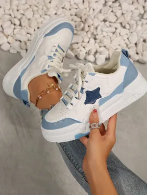 2024 New White Vintage Casual Sneakers Athletic Skateboard Shoes For Women & Students