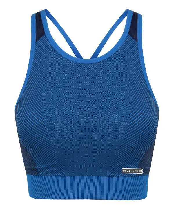 351TL seamless panelled crop top