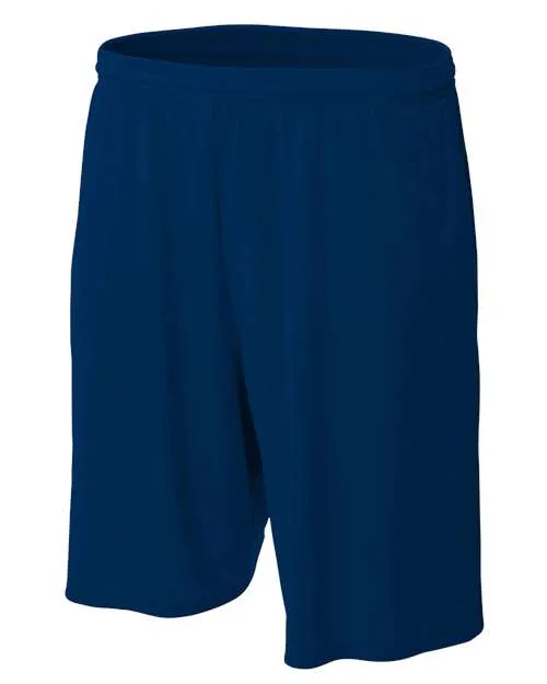 A4 Men's 9" Moisture Management Shorts with Side Pockets