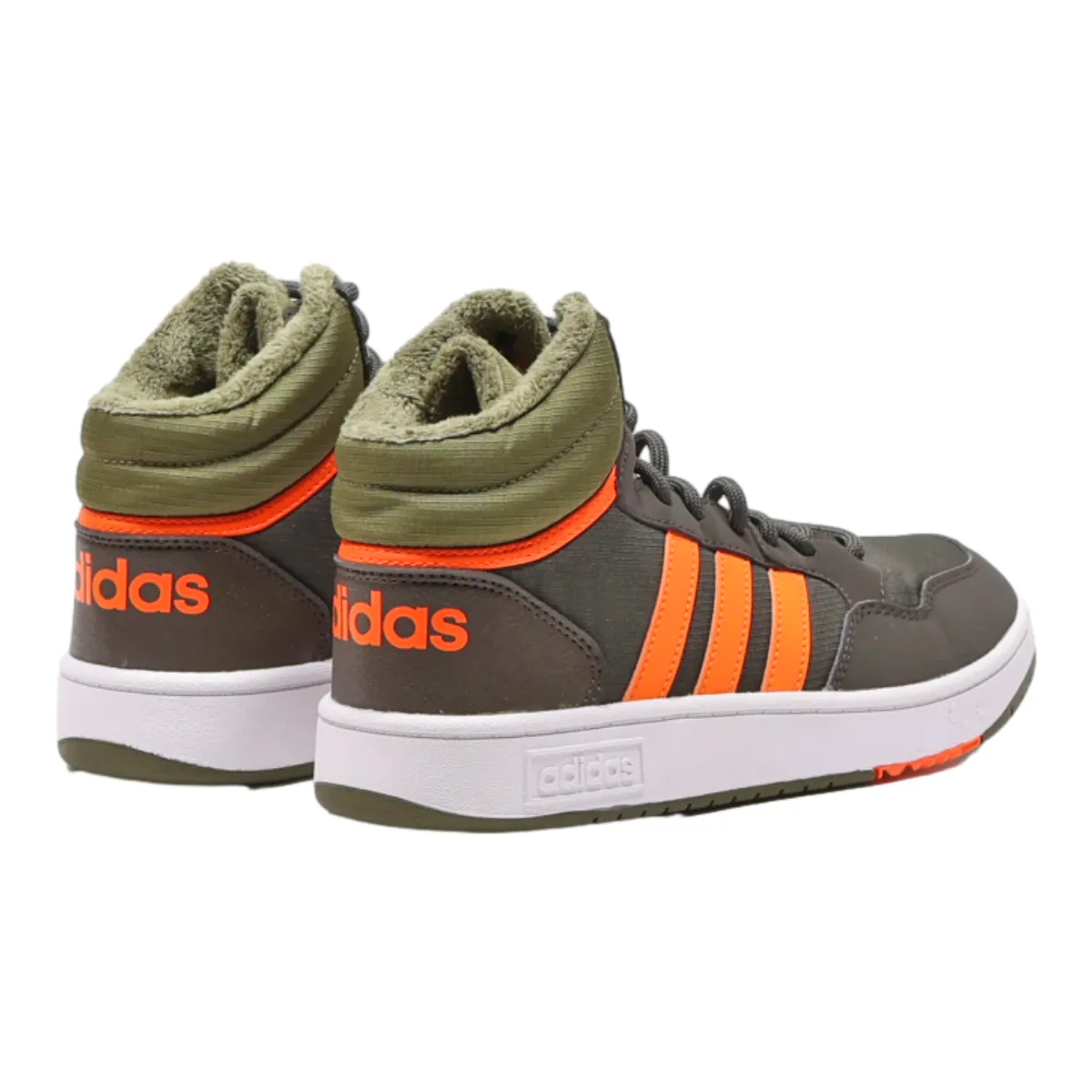 ADIDAS Hoops 3.0 High Top Trainers Grey Leather Boys UK 6.5