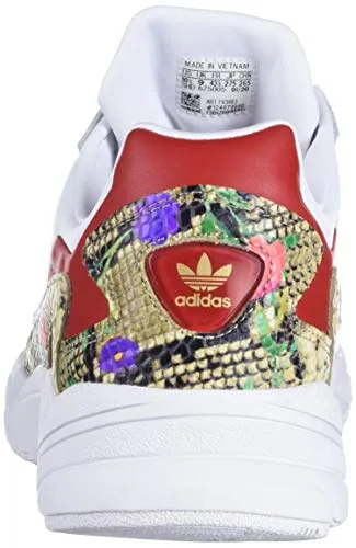 adidas Originals Women's Falcon Sneaker, White/Scarlet/Gold Metallic, 11
