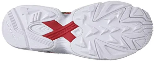 adidas Originals Women's Falcon Sneaker, White/Scarlet/Gold Metallic, 11