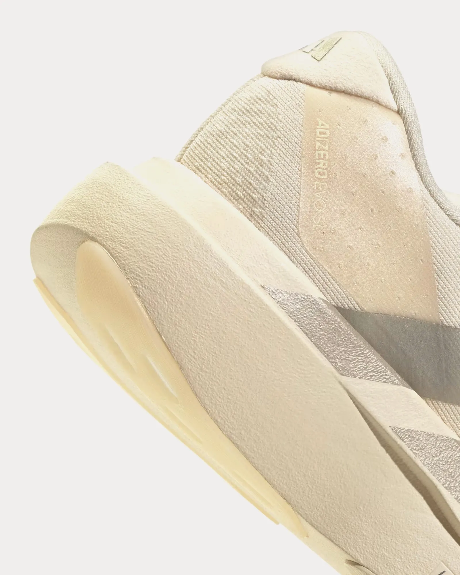 Adizero EVO SL Wonder White / Cyber Metallic / Warm Vanilla Running Shoes