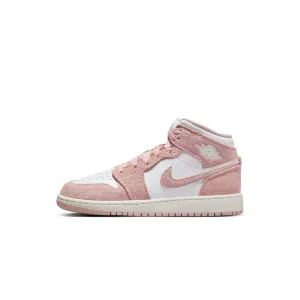 Air Jordan 1 Mid Se Pink Suede (Gs)