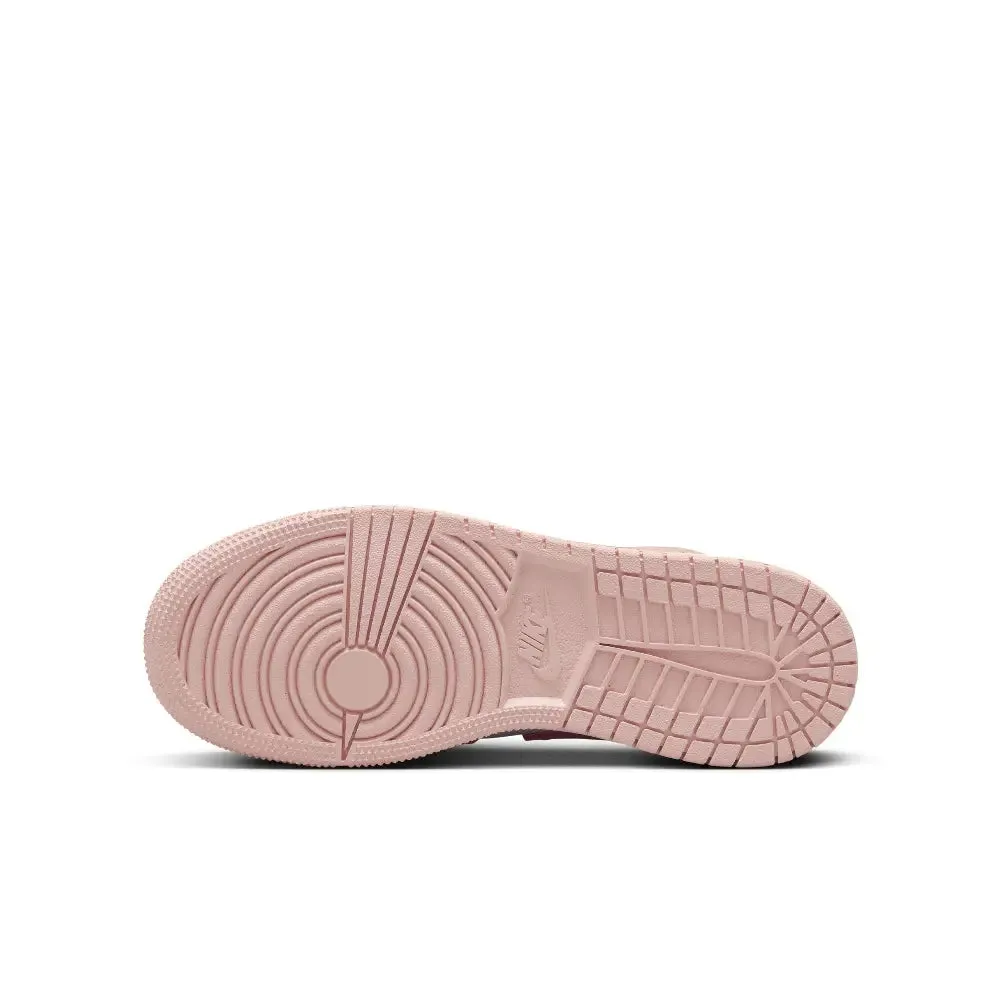Air Jordan 1 Mid Se Pink Suede (Gs)