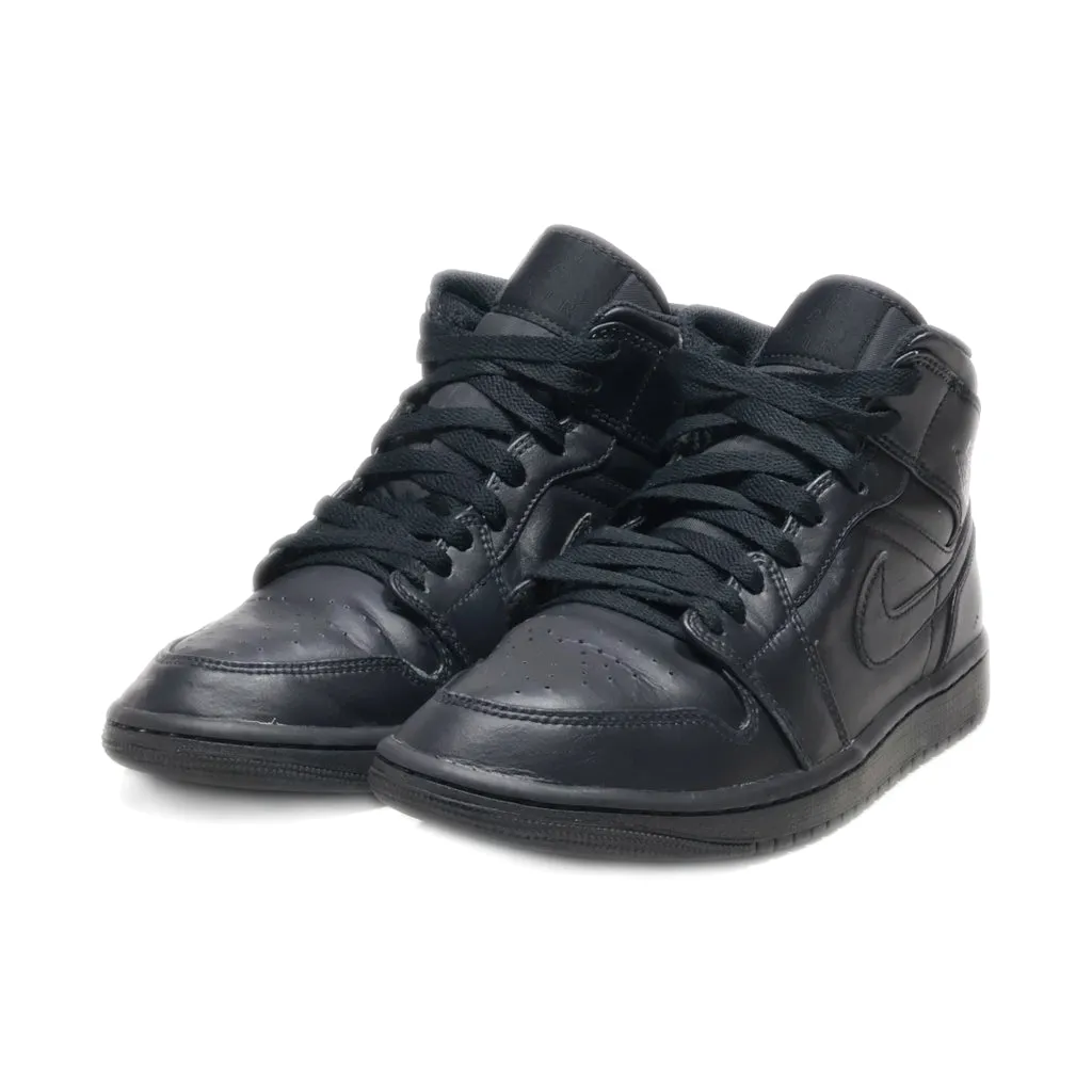 Air Jordan Air Air Jordan High-Top Sneakers Leather Black Colour For Men