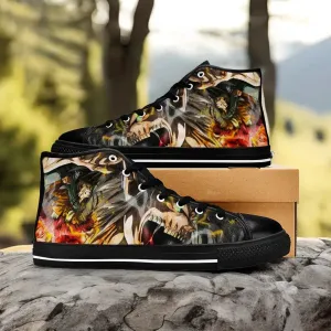 Attack on Titan Eren Yeager Shoes High Tops Sneakers for Kids and Adults