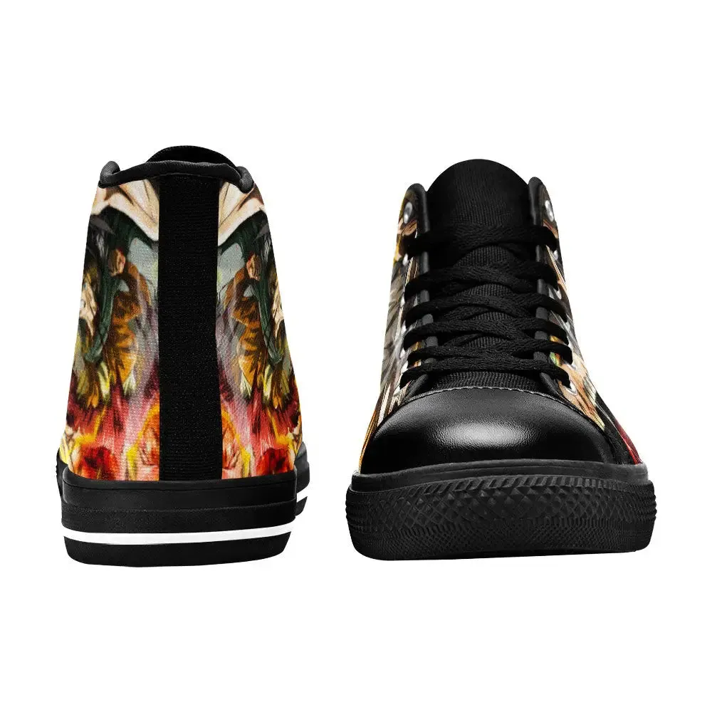 Attack on Titan Eren Yeager Shoes High Tops Sneakers for Kids and Adults