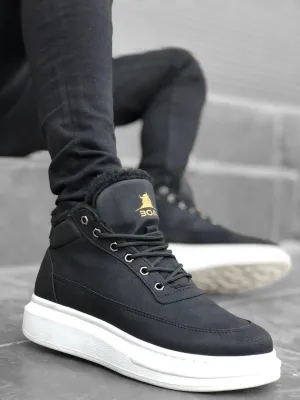 BA0151 Shearling Lace-up Men's Style Sports Boots