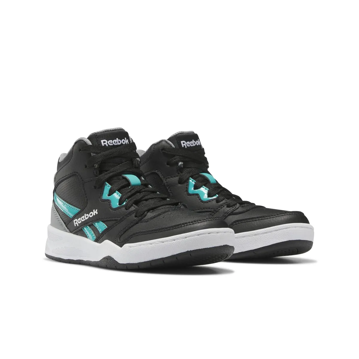 BB4500 Court Kid's Basketball Shoes in Black/Grey/Teal