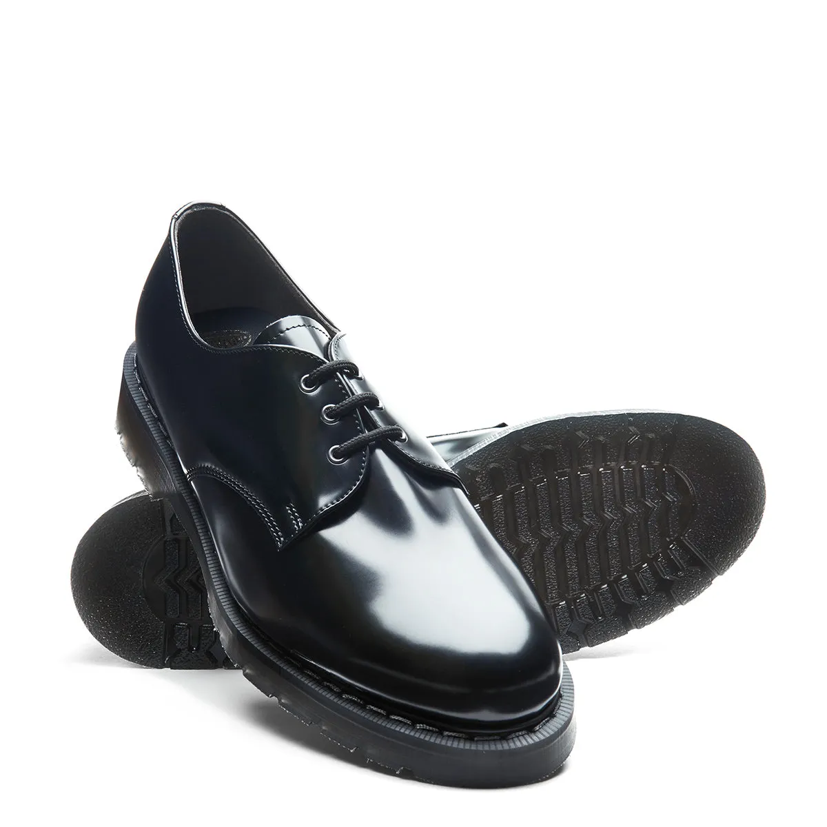 Black Vegan Hi-Shine Gibson Shoe