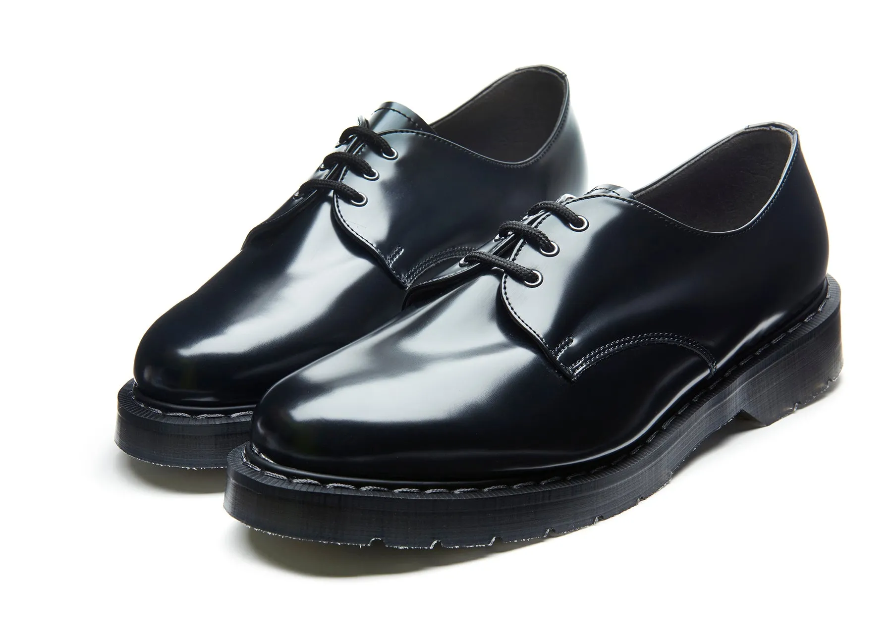 Black Vegan Hi-Shine Gibson Shoe
