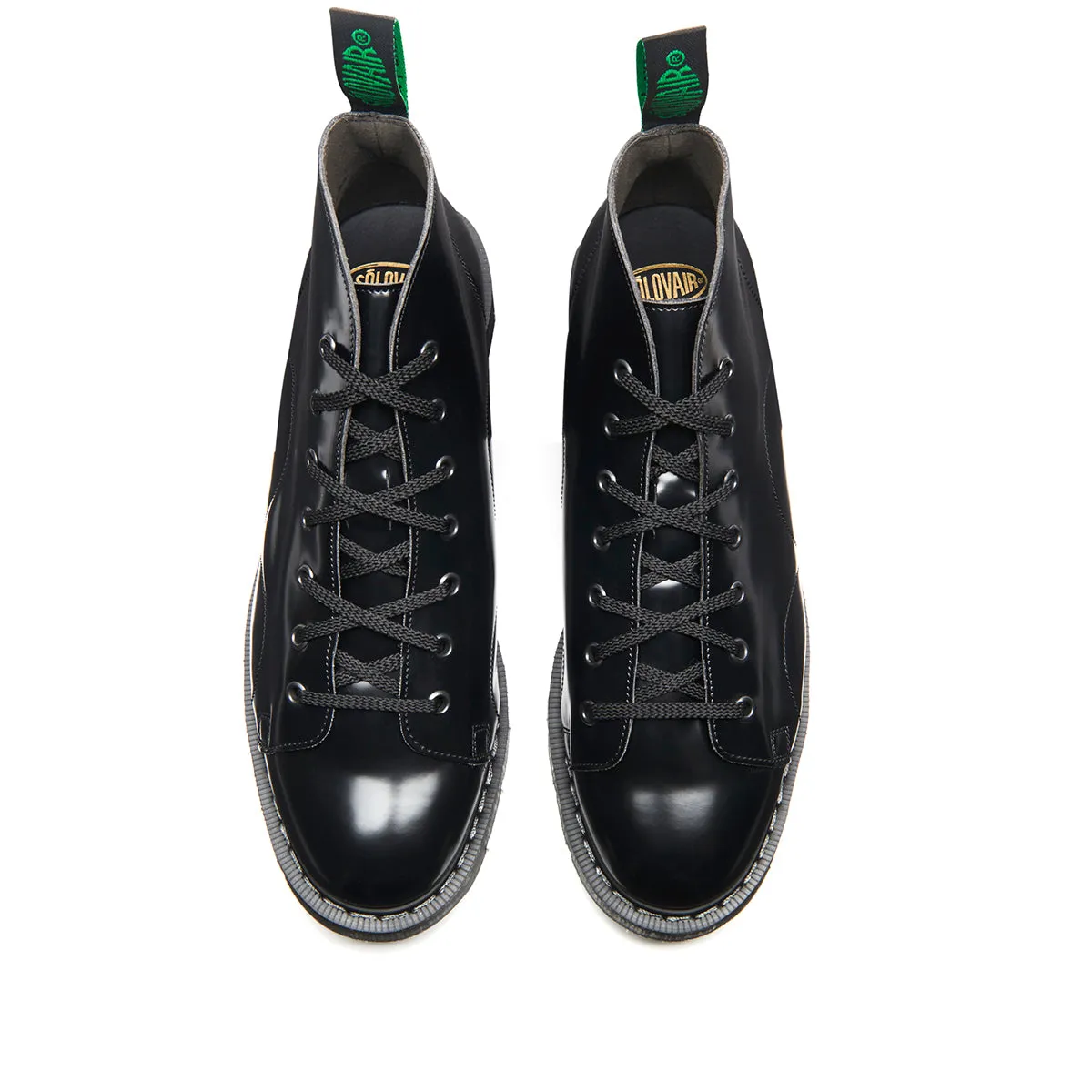 Black Vegan Hi-Shine Monkey Boot