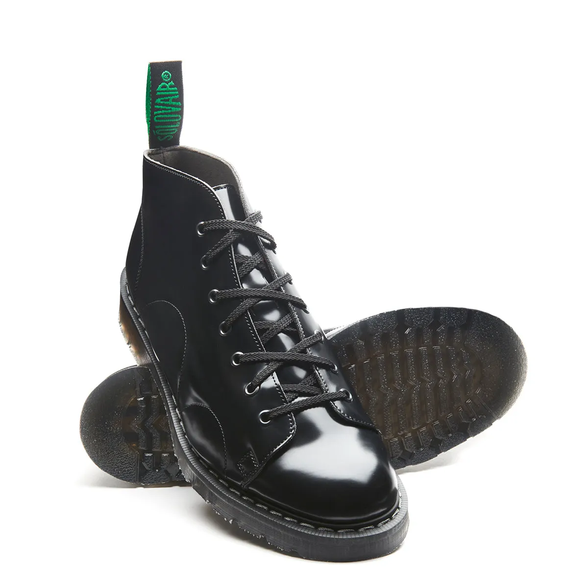 Black Vegan Hi-Shine Monkey Boot