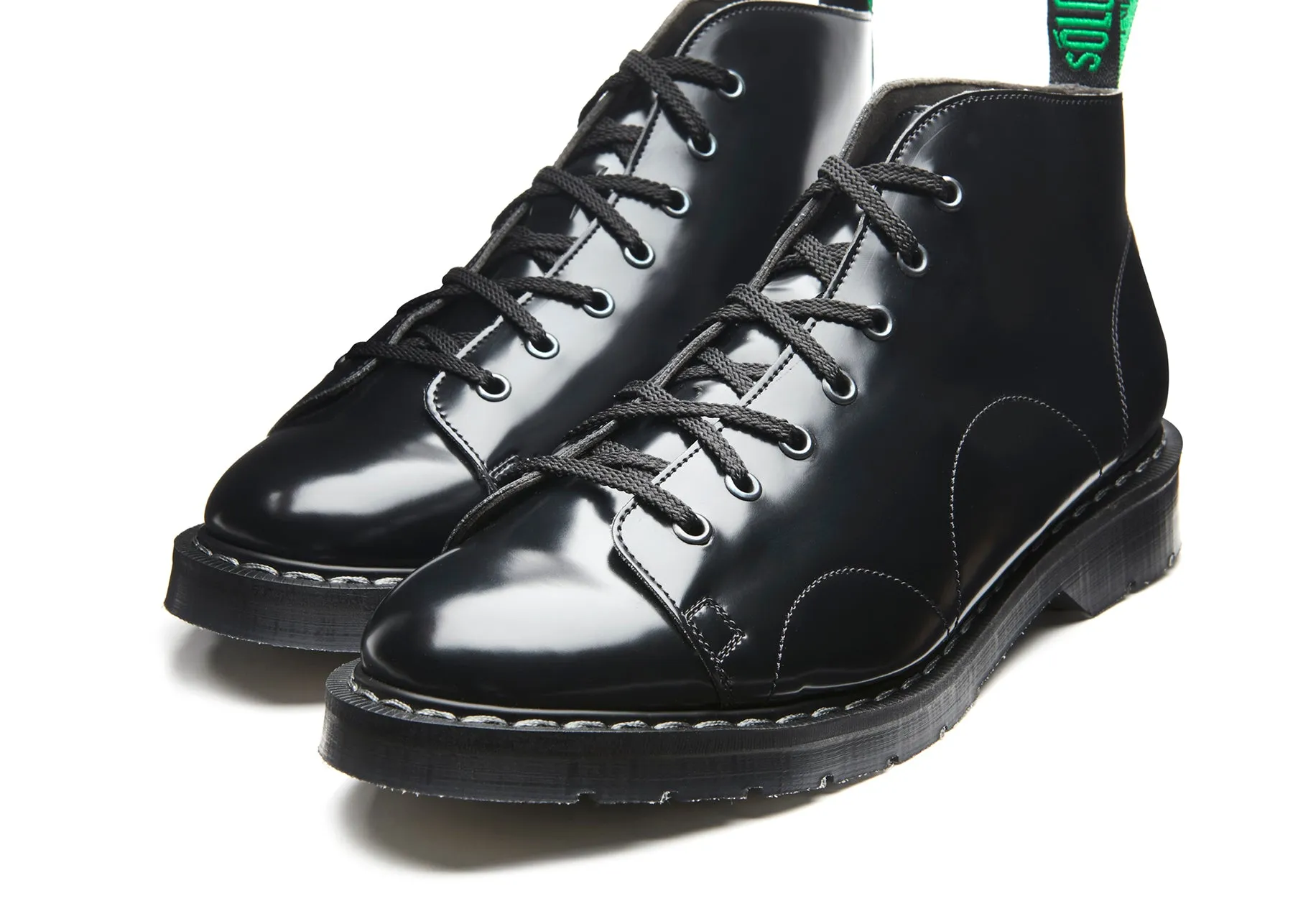 Black Vegan Hi-Shine Monkey Boot