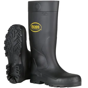 Boss 380-800/6 16" Black PVC Plain Toe Boot