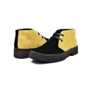 British Walkers Classic Playboy Men's Black and Yellow Suede