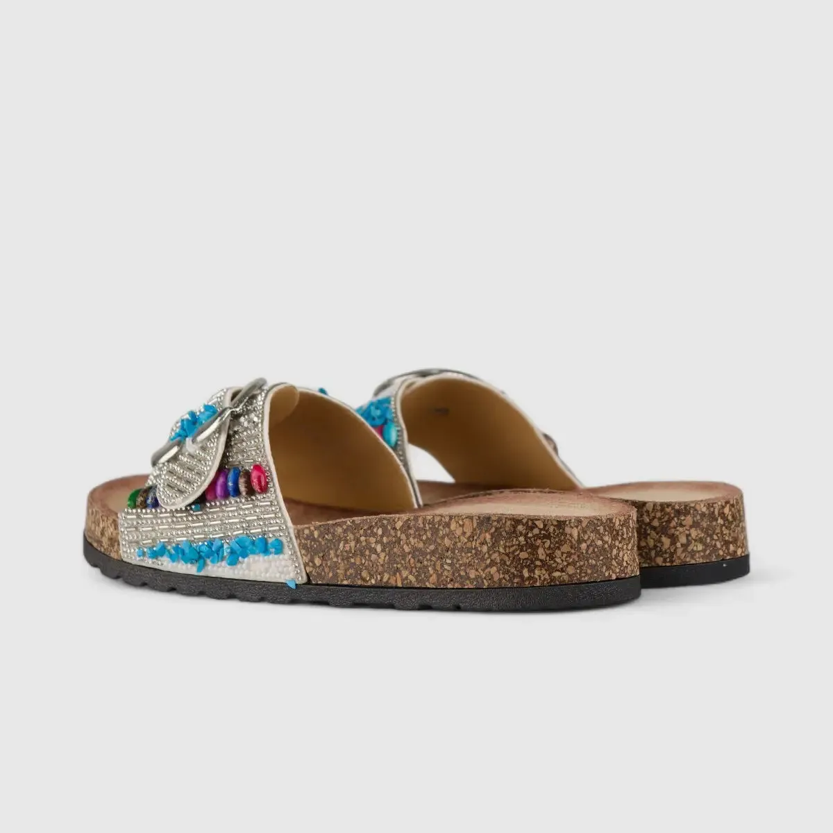 Bulbul Flat Bling Sandal White LU013