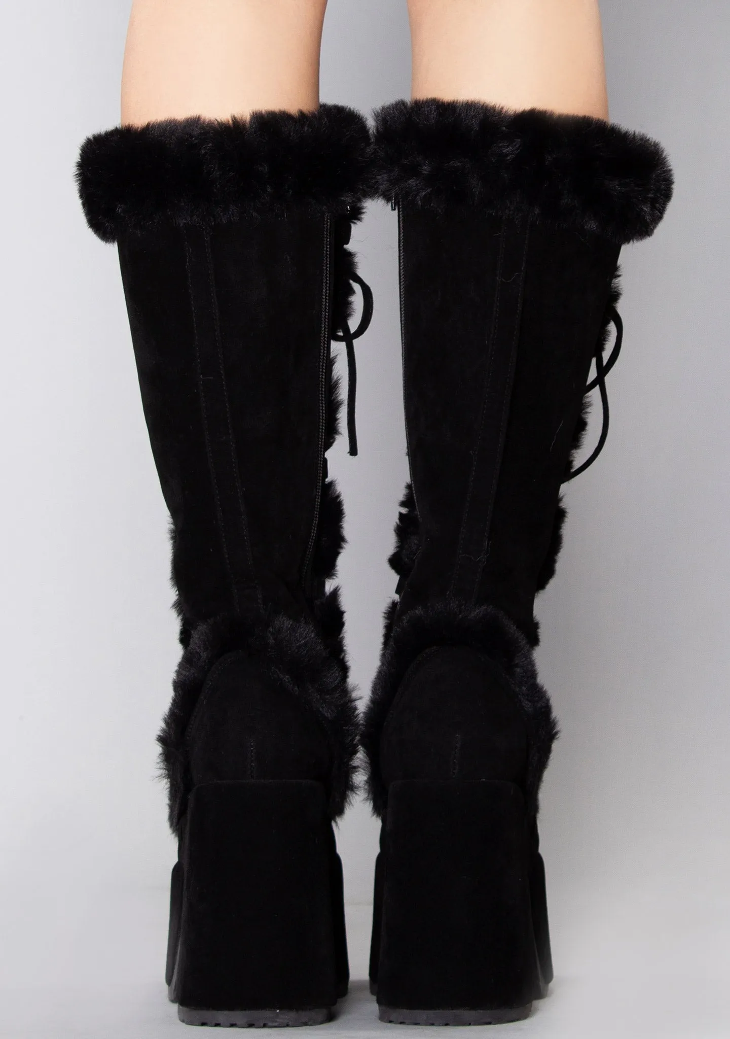 CAMEL 311 Night Watch Black Platform Boots