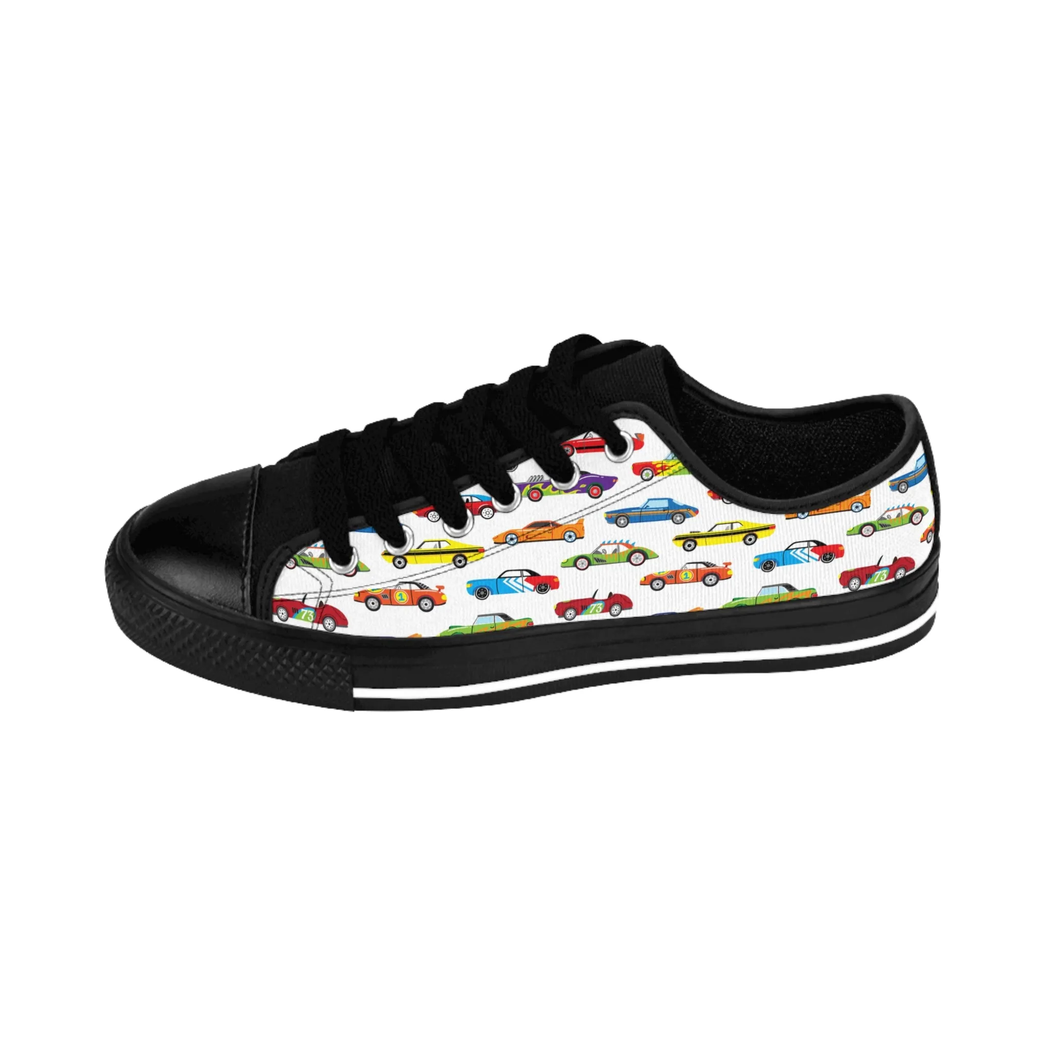 Colorful Race Cars Women's Sneakers
