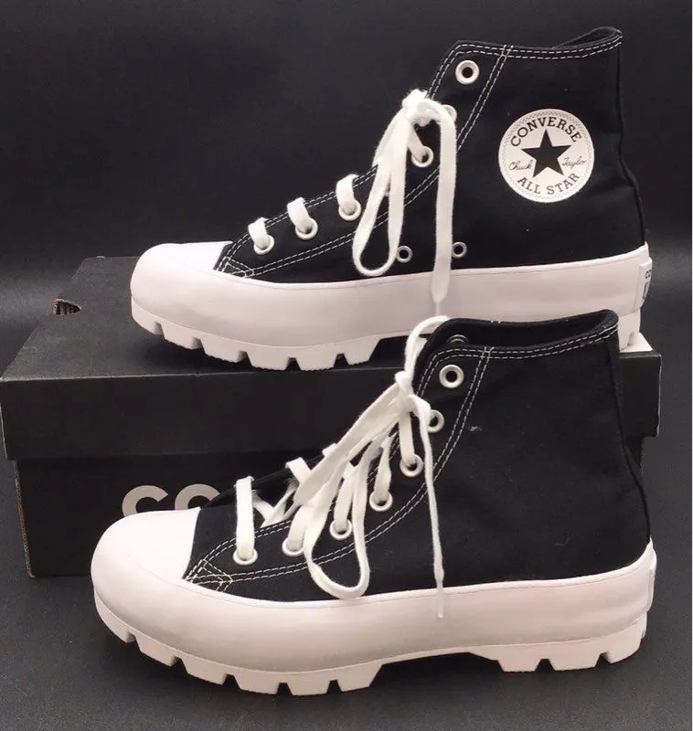 Converse Women's Chuck Taylor All Star Lugged 565901C White Athletic Shoes-Sz 8