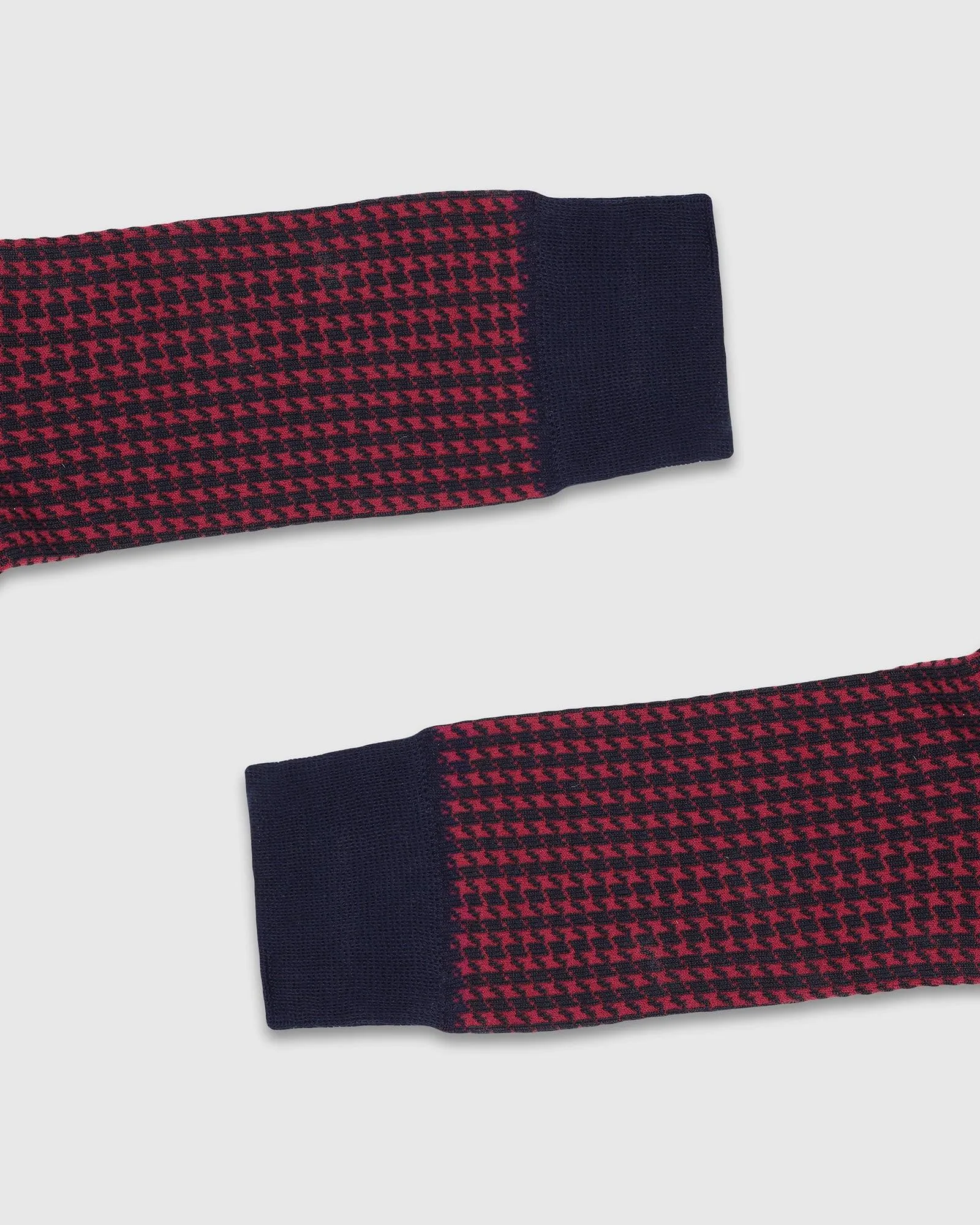 Cotton Maroon Printed Socks - Tesla