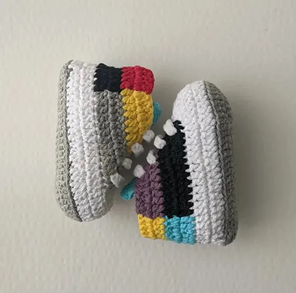 Crochet Baby Sporty Shoes Colorful