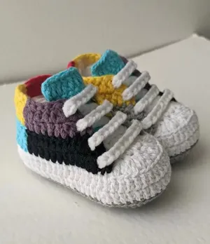 Crochet Baby Sporty Shoes Colorful