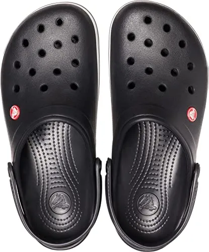 Crocs Unisex-Adult Crocband Clog, Black, 12 Women/10 Men