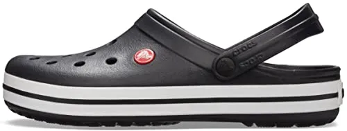 Crocs Unisex-Adult Crocband Clog, Black, 12 Women/10 Men