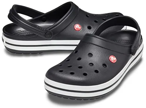 Crocs Unisex-Adult Crocband Clog, Black, 12 Women/10 Men