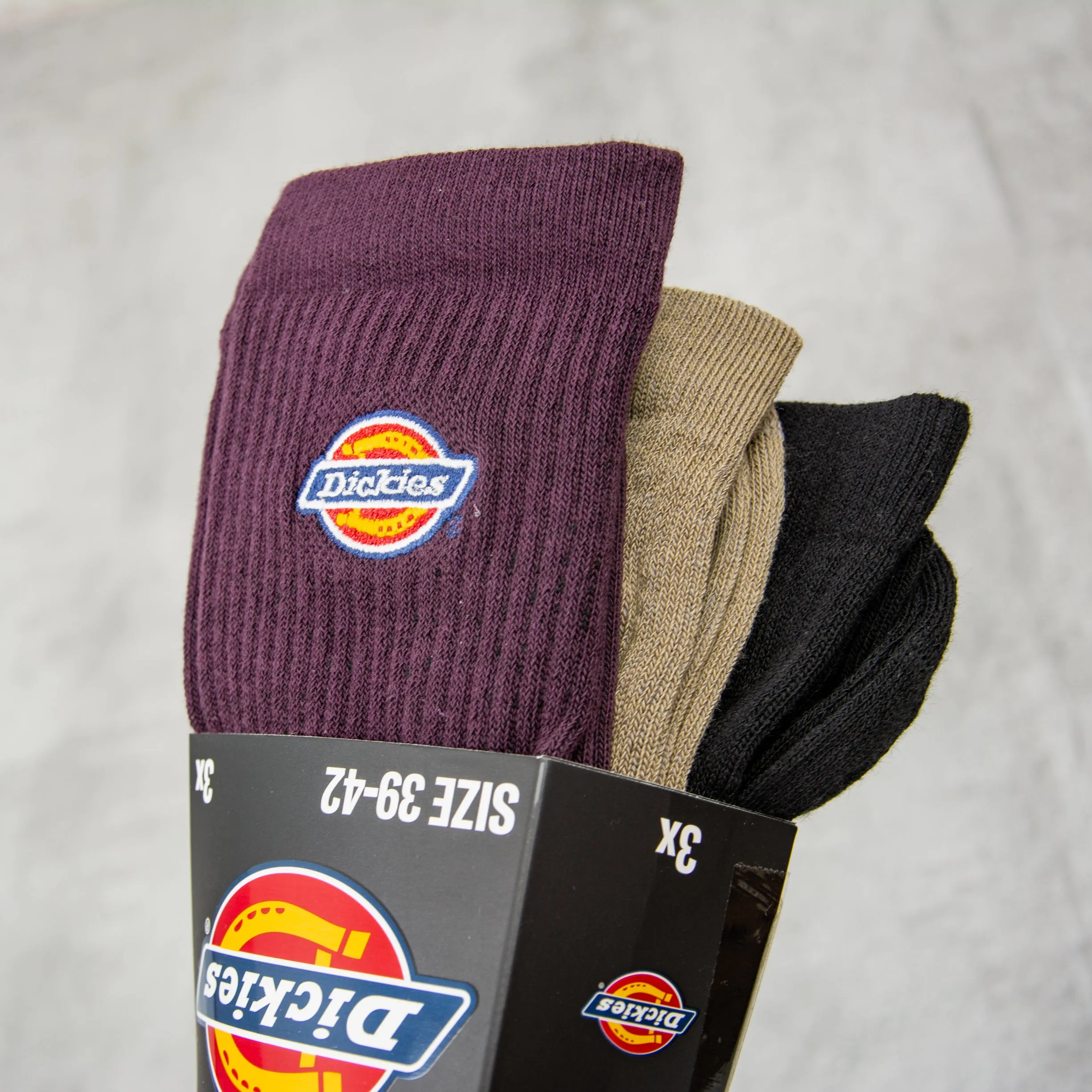 Dickies Valley Grove Socks 3 Pack - Plum Perfect