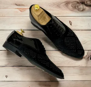 Fashion Rhinestone Suede Lace-Up Shoes
