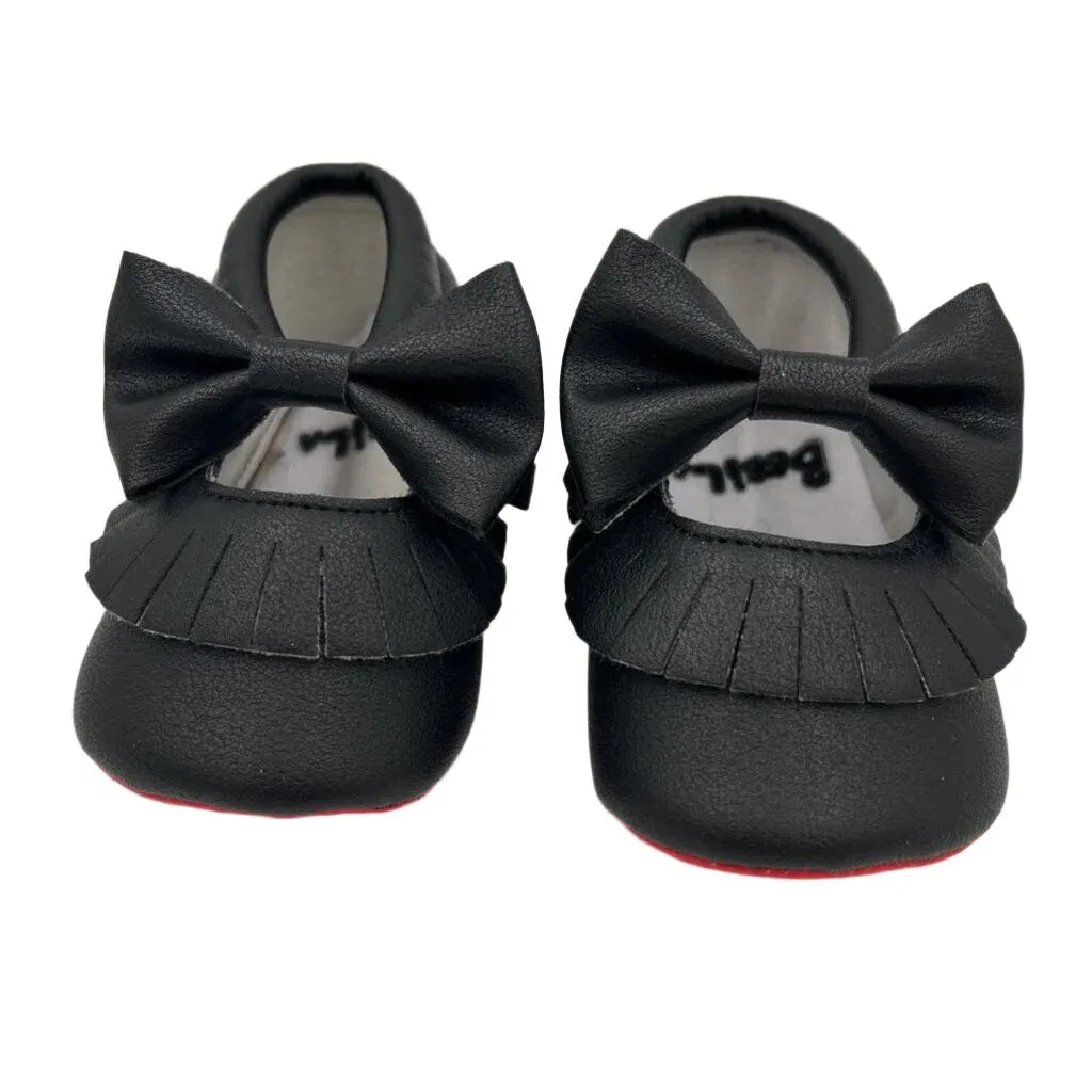 Faux Leather Fringe Shoes