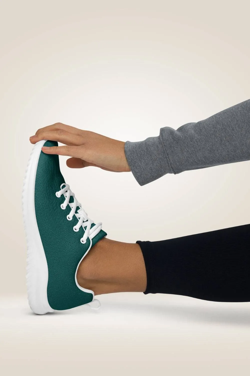 Forest Green Lace Up Sneakers
