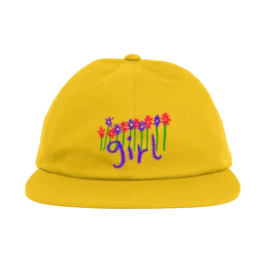 Girl Flowers Snapback Athletic Gold