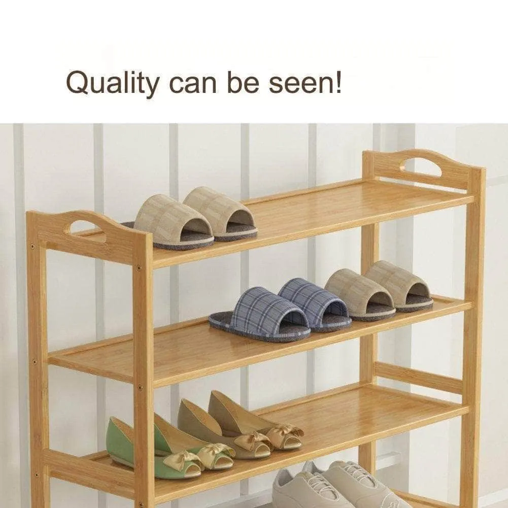 GX&XD Simple Multi-Layer Bamboo Shoe Rack,Dust-Proof Multifunction Shoe Tower Shoe Cabinet Space Saving Easy to Assemble Shoe Organizer Unit entryway Shelf Organize Your Closet Cabinet or entryway-R
