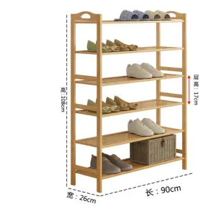 GX&XD Simple Multi-Layer Bamboo Shoe Rack,Dust-Proof Multifunction Shoe Tower Shoe Cabinet Space Saving Easy to Assemble Shoe Organizer Unit entryway Shelf Organize Your Closet Cabinet or entryway-R