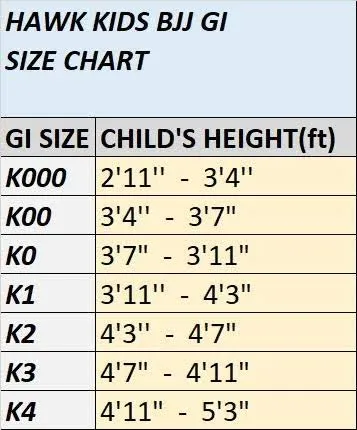 Hawk Sports Brazilian Jiu Jitsu Gi for Kids, Ultra-Light Extra Tough Premium Fabric Kids BJJ Gi