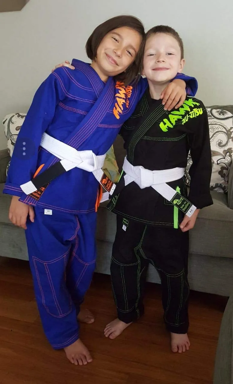 Hawk Sports Brazilian Jiu Jitsu Gi for Kids, Ultra-Light Extra Tough Premium Fabric Kids BJJ Gi