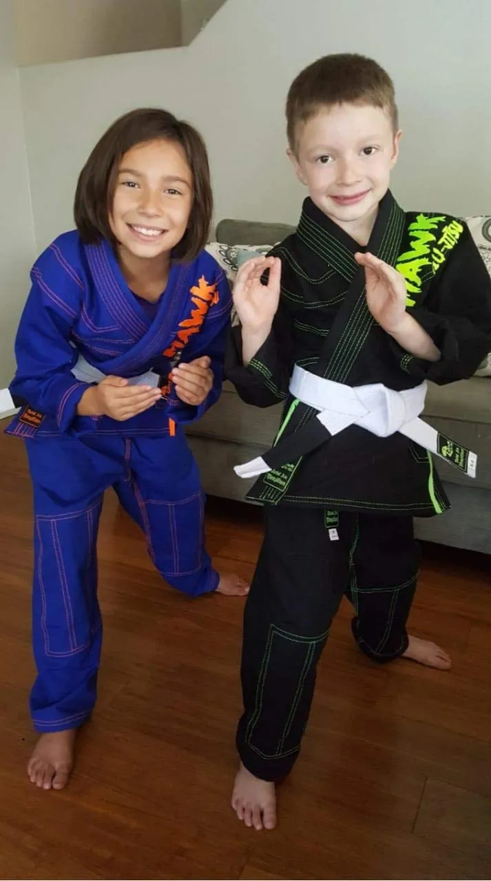 Hawk Sports Brazilian Jiu Jitsu Gi for Kids, Ultra-Light Extra Tough Premium Fabric Kids BJJ Gi