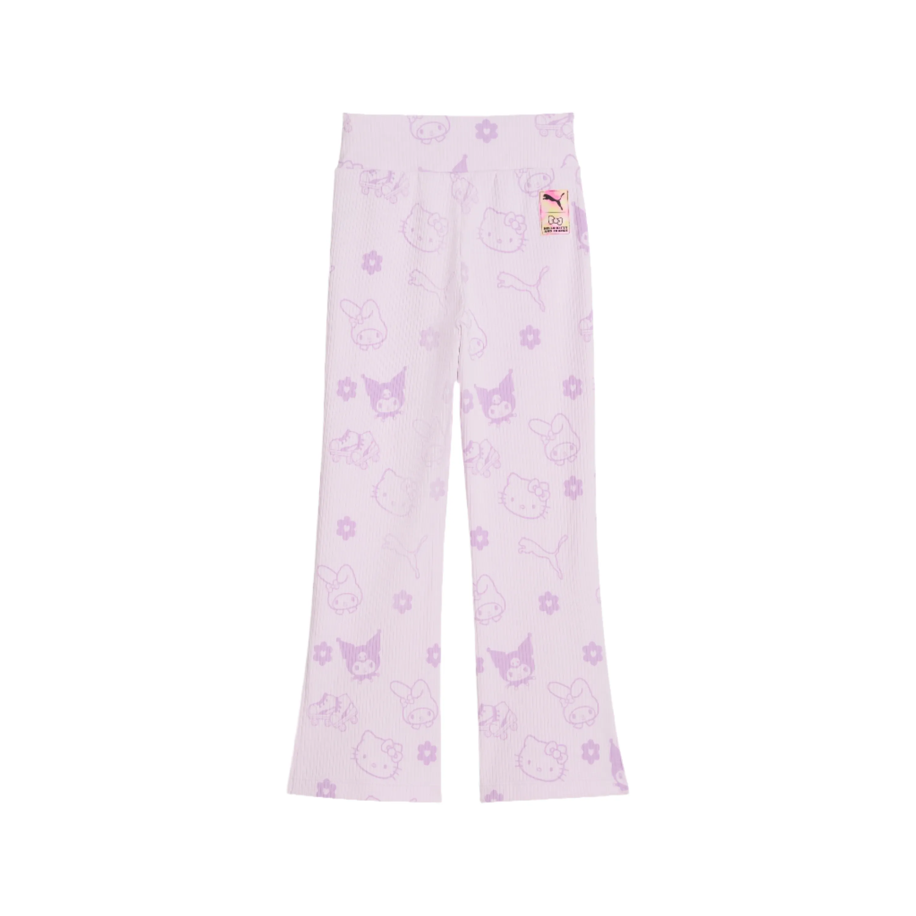 Hello Kitty and Friends x PUMA Kids Ribbed Flared Leggings (Lilac Frost)