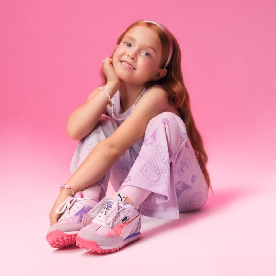 Hello Kitty and Friends x PUMA Kids Ribbed Flared Leggings (Lilac Frost)