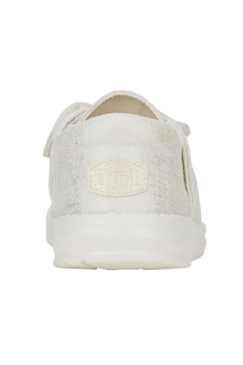 HEYDUDE Women’s Wendy Bow Shimmer Shoes in Silver | 43684-041