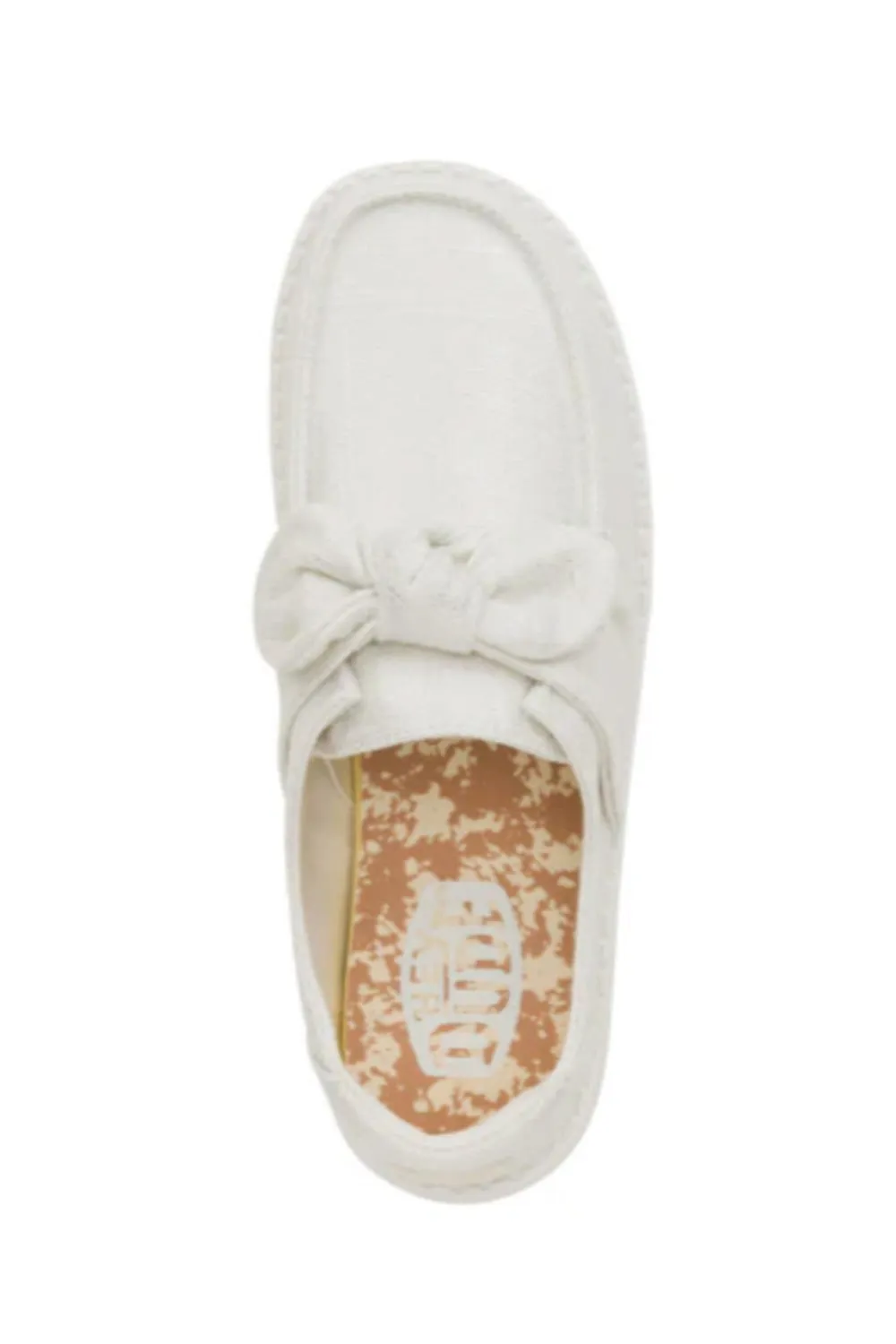 HEYDUDE Women’s Wendy Bow Shimmer Shoes in Silver | 43684-041