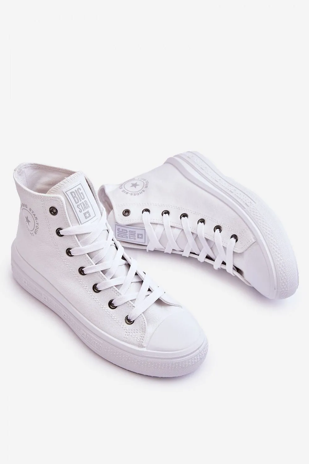High-Top Big Star White Sneakers